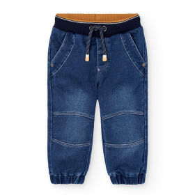 Modré chlapecké džíny s nápletem a kapsami – styl a komfort BOBOLI
