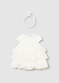 Dětské dívčí tylové šatičky s čelenkou MAYORAL
