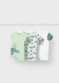 Chlapecký letní overal s motivem krokodýla 3 ks MAYORAL