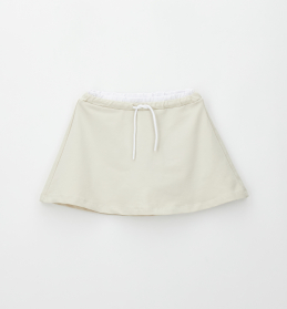 Dívčí smetanová sukně do pasu se šňůrkou IDO