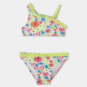 Dívčí dvoudílné plavky s květinovým potiskem BOBOLI