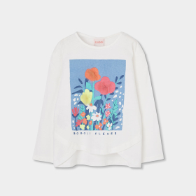 Dívčí legíny s barevným květinovým celoplošným potiskem BOBOLI