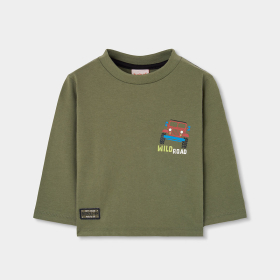 Chlapecké tričko outdoor – khaki BOBOLI