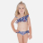 detail  Girl's asymmetric neckline bikini