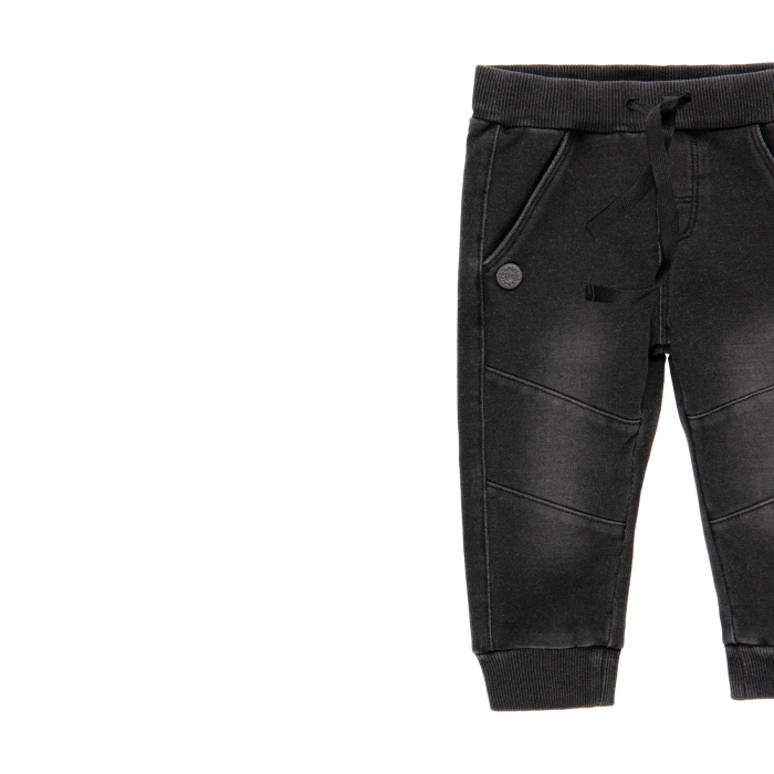 detail Baby boy's denim fleece trousers