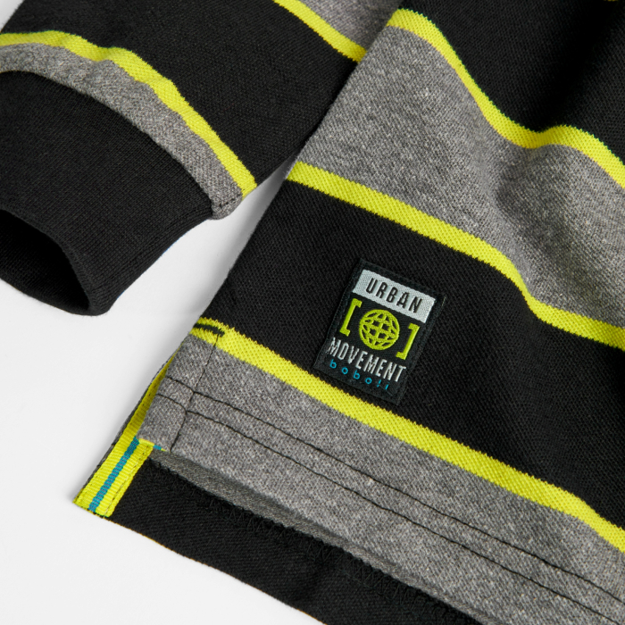 detail Pruhované polo s dlouhým rukávem BOBOLI