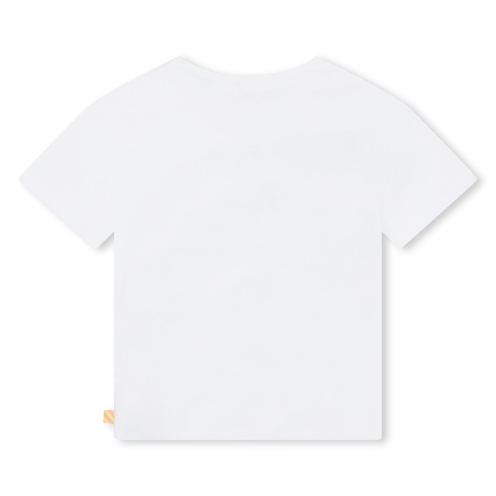 detail T-shirt with colored print