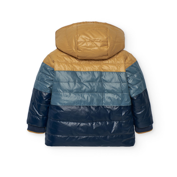 detail Chlapecká oboustranná bunda s kapucí a nápisem Discover the World BOBOLI