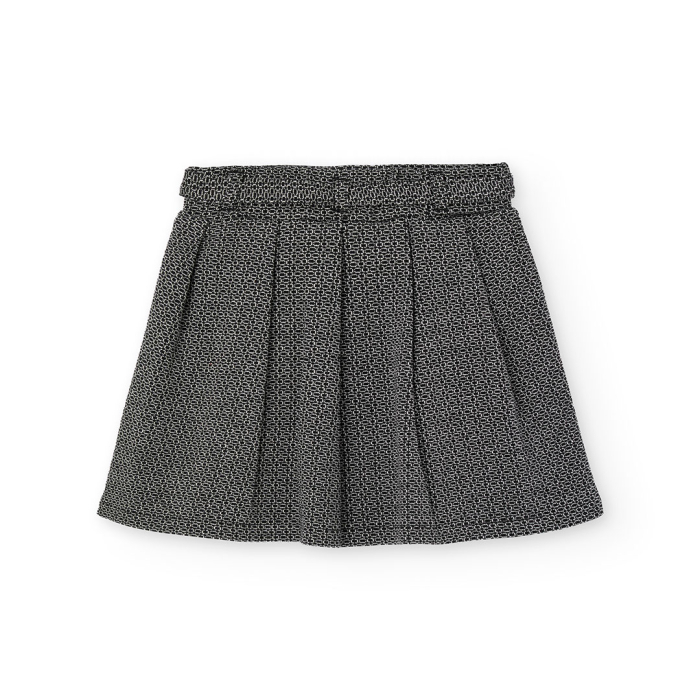 detail Černobílá dívčí sukně s páskem – pohodlí a styl každý den BOBOLI