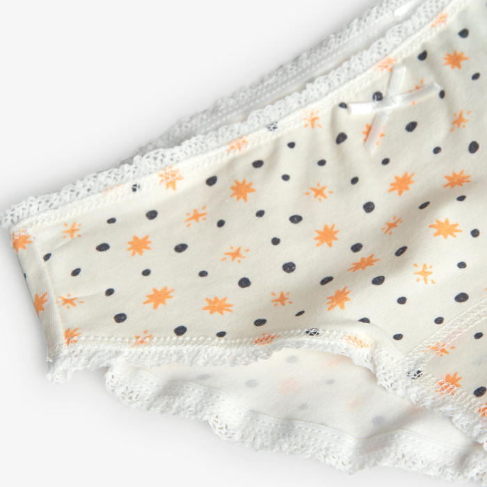 detail Dívčí bavlněné kalhotky – sada 3 kusů s hvězdičkami BOBOLI