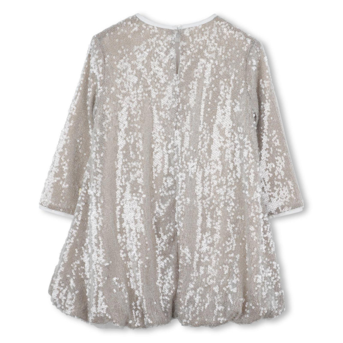 detail Dívčí flitrové šaty s balonovou sukní a dlouhými rukávy BILLIEBLUSH