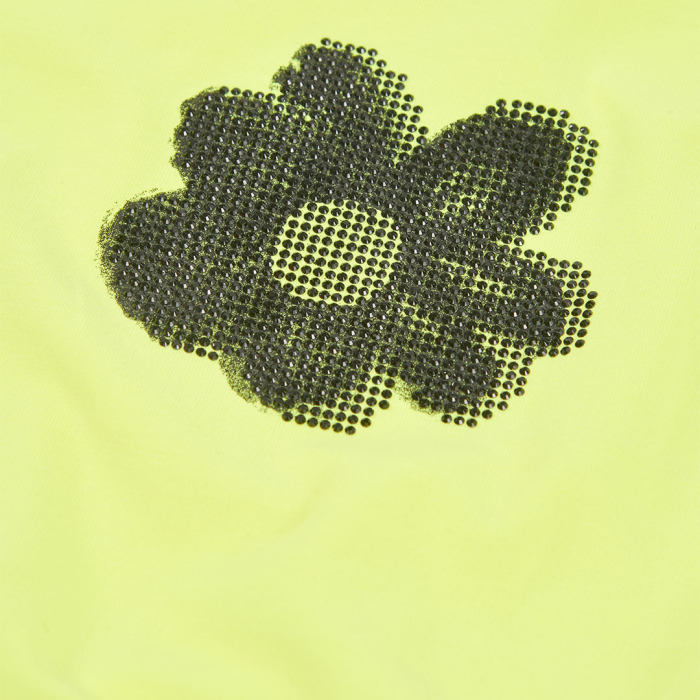 detail Dívčí tričko neon květina krátký rukáv BOBOLI
