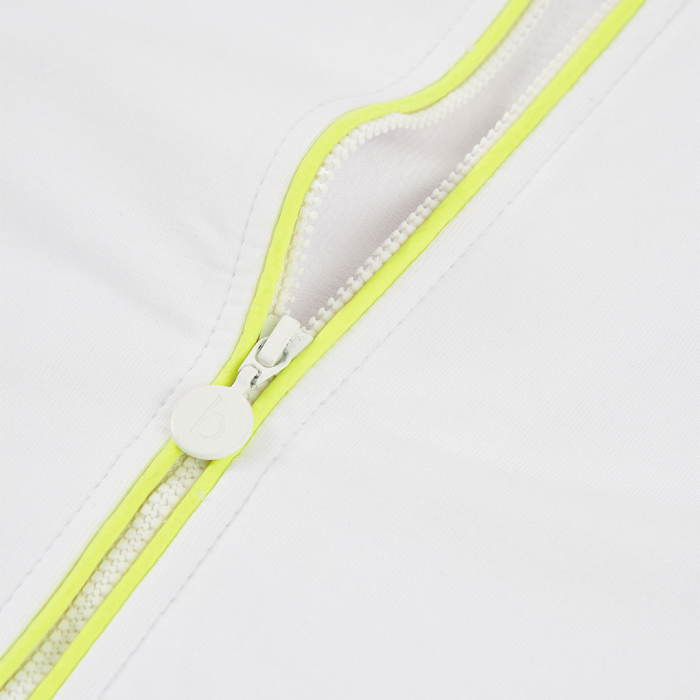 detail Dívčí mikina bílá zip neon BOBOLI