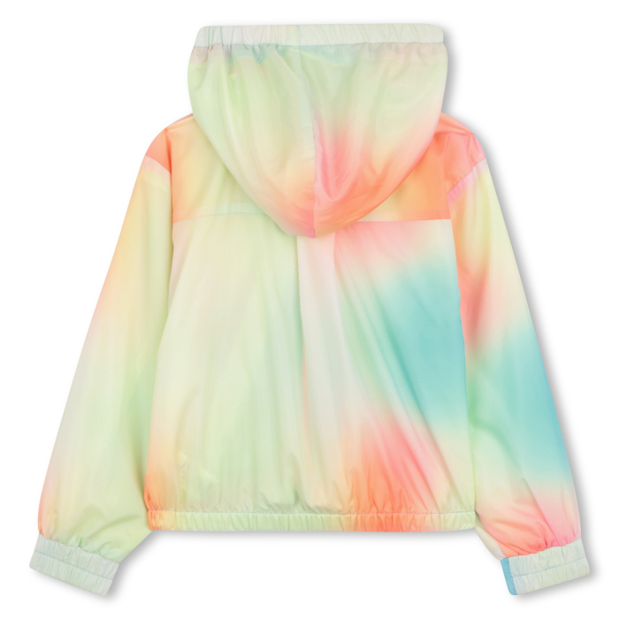detail Dívčí větrovka , duhová bunda, s kapucí, ombre, neon, mesh BILLIEBLUSH