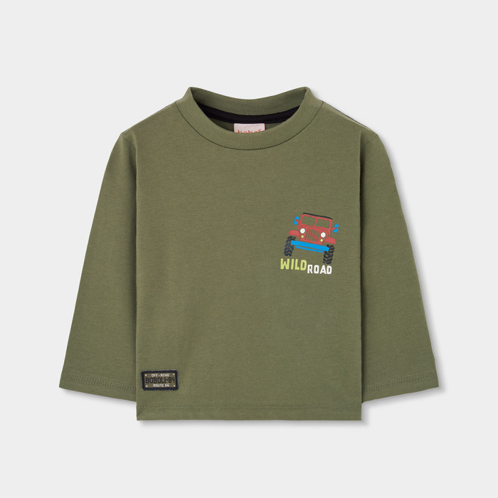 detail Chlapecké tričko outdoor – khaki BOBOLI