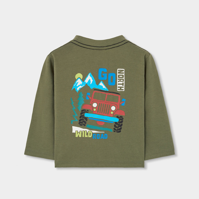 detail Chlapecké tričko outdoor – khaki BOBOLI