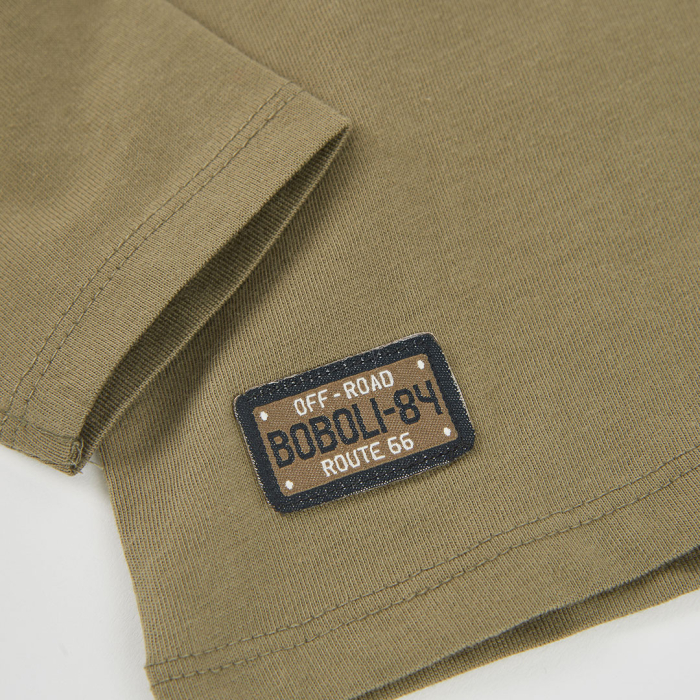 detail Chlapecké tričko outdoor – khaki BOBOLI