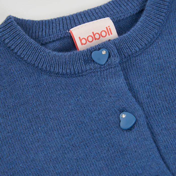 detail Dívčí kardigan se srdci BOBOLI