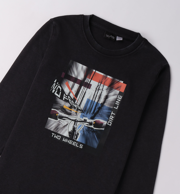 detail Chlapecké tričko s dlouhým rukávem a cyklistickým motivem SARABANDA