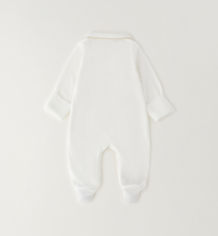 detail Unisex kojenecký overal s chodidly IDO