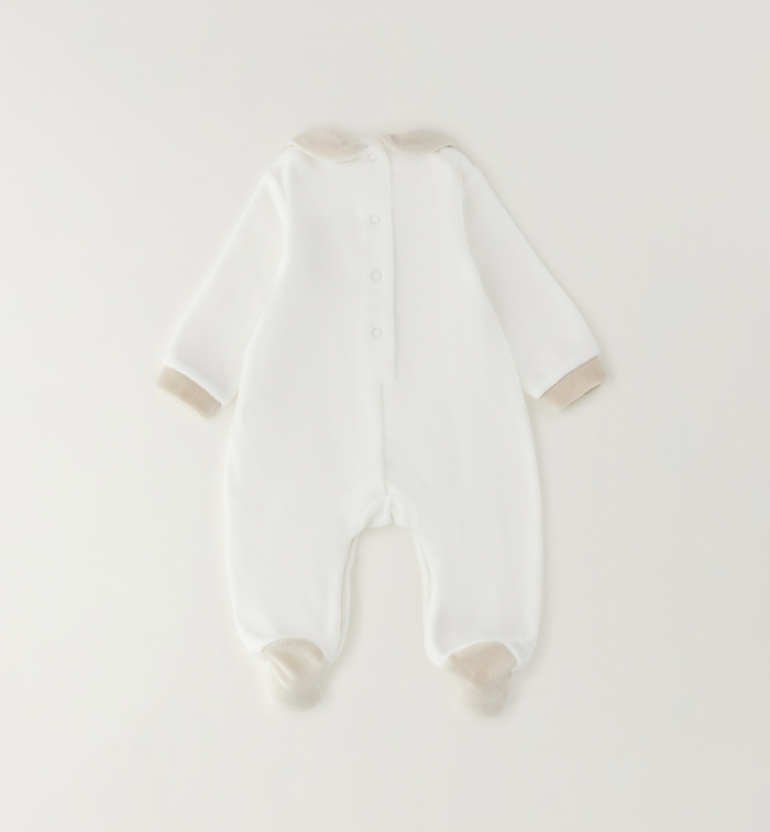 detail Unisex kojenecký overal s chodidly IDO