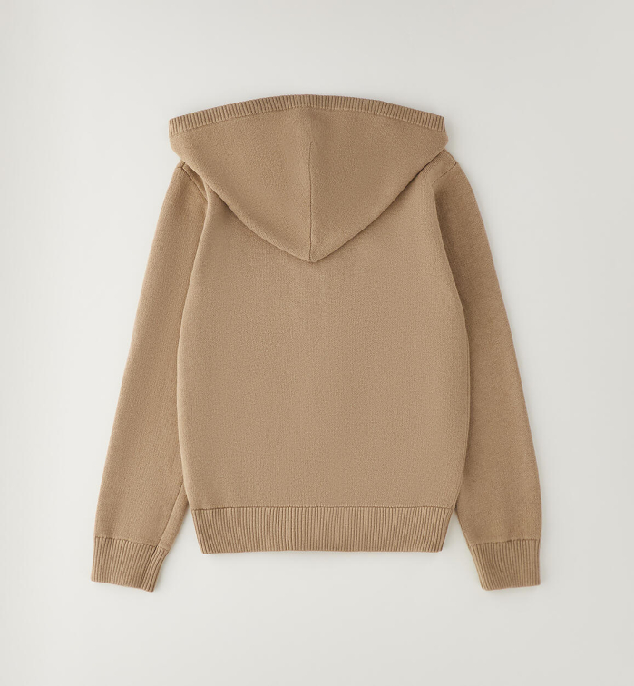 detail Pohodlná béžová mikina na zip IDO