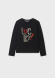 detail Long-sleeved T-shirt with an application for a girl