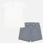 preview Baby girl's striped t-shirt and shorts set