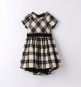 náhled Elegant checked dress with a bow for girls