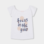 preview Dívčí bílé tričko s nápisem Focus on the good BOBOLI