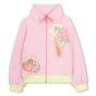 preview Dívčí mikina , na zip, flitry, French terry, růžová, neon BILLIEBLUSH