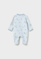preview Kojenecký chlapecký modrý proužkovaný overal s chodidly MAYORAL