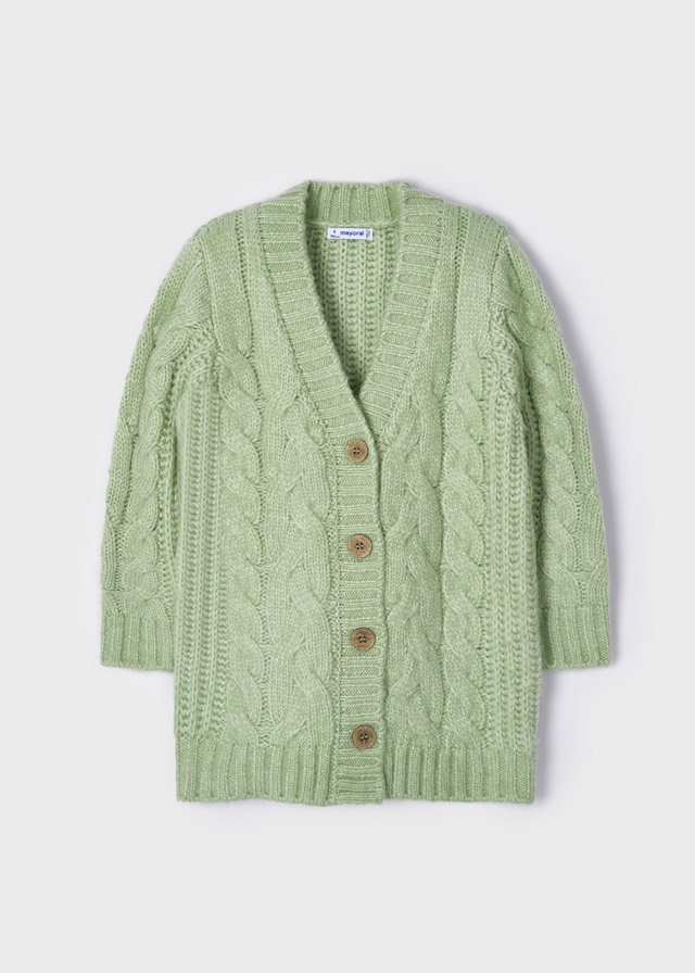 detail ECOFRIENDS cable knit sweatshirt for girls