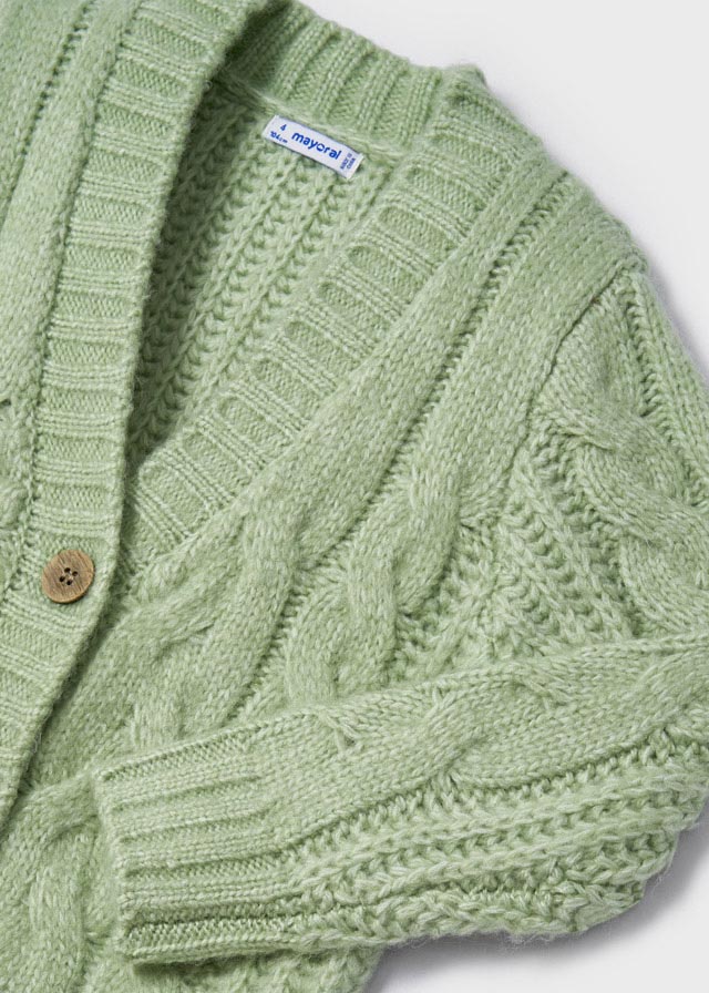 detail ECOFRIENDS cable knit sweatshirt for girls