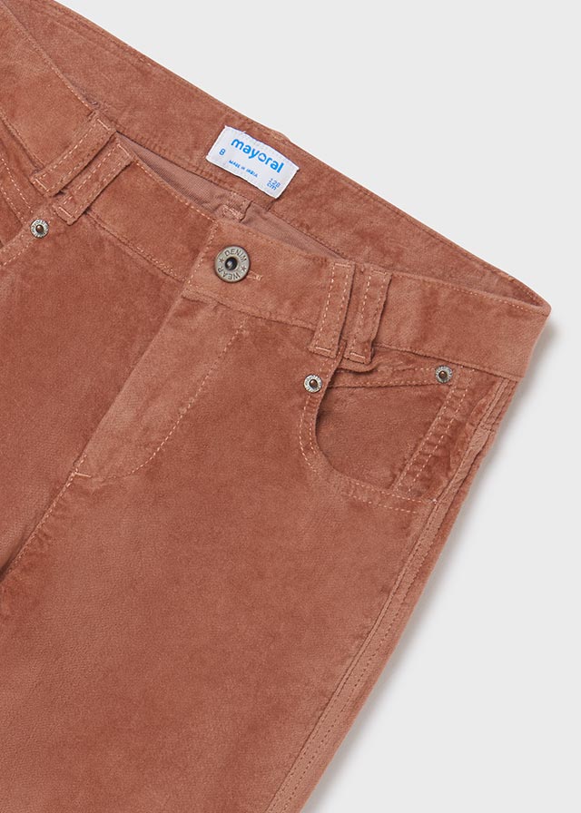 detail Long slim fit corduroy pants for girls
