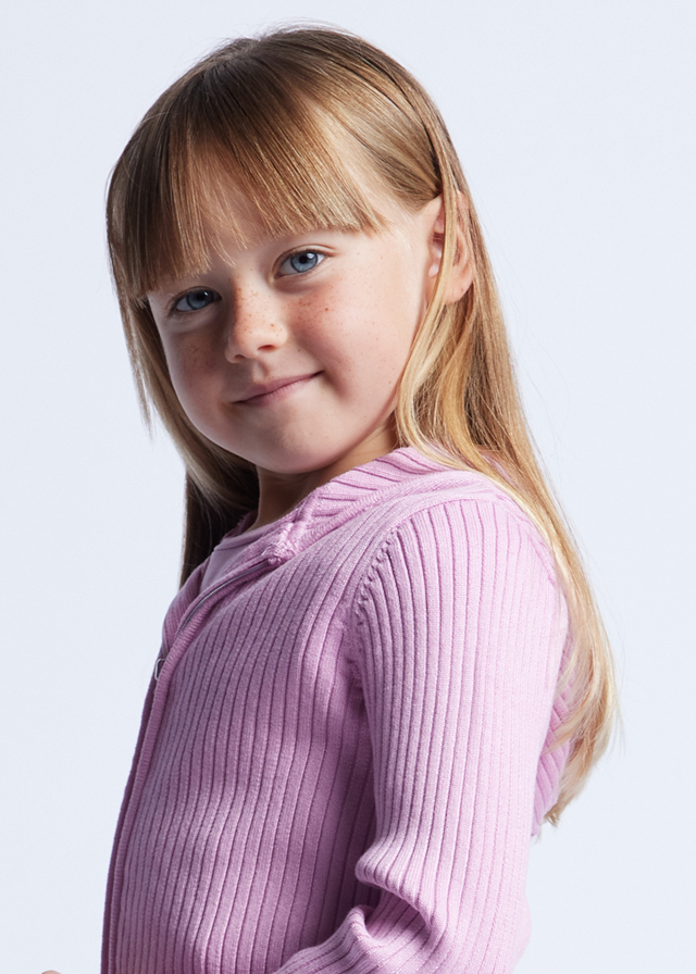 detail Girls' ribbed cardigan EcoVero viscose