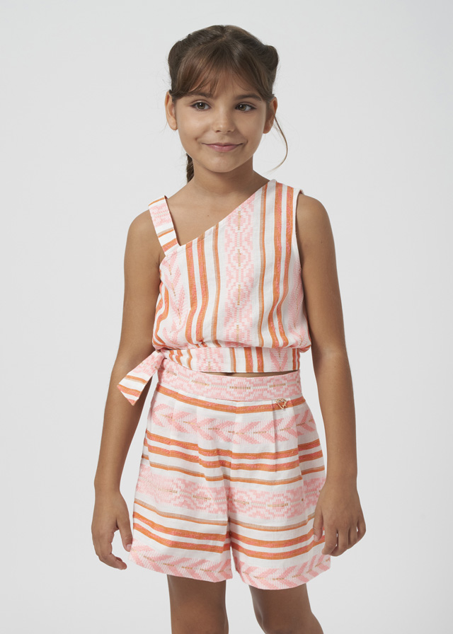 detail Girls' jacquard shorts