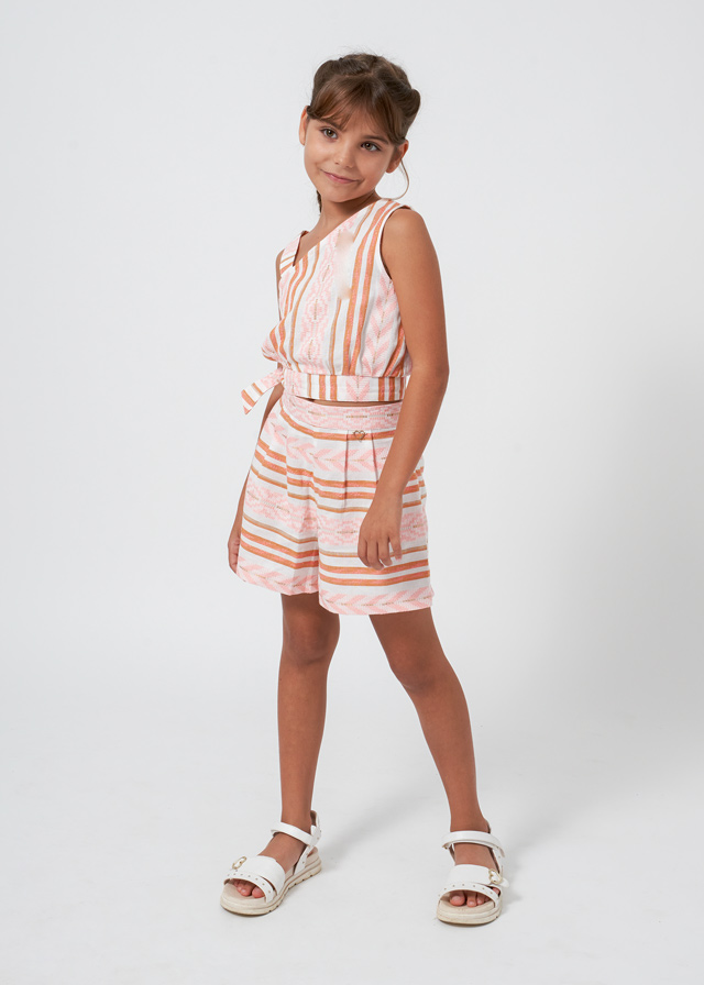 detail Girls' jacquard shorts