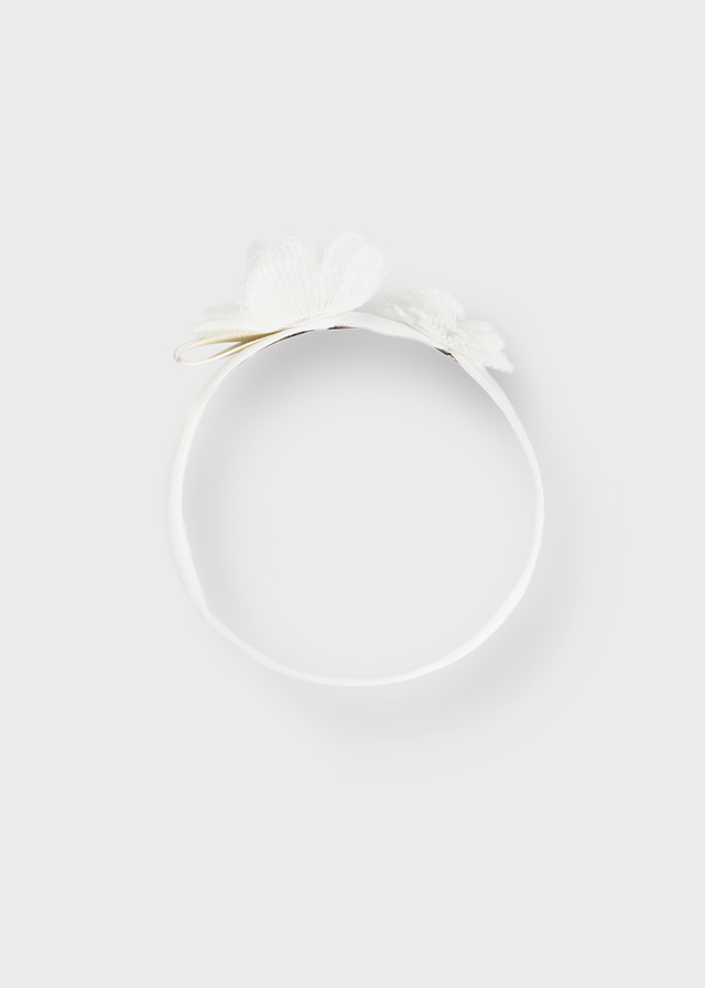 detail Baby tulle flower elasticated headband