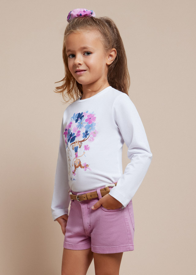 detail Girls' belted shorts