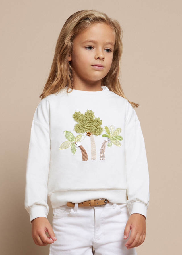 detail Girls' embroidered sweatshirt