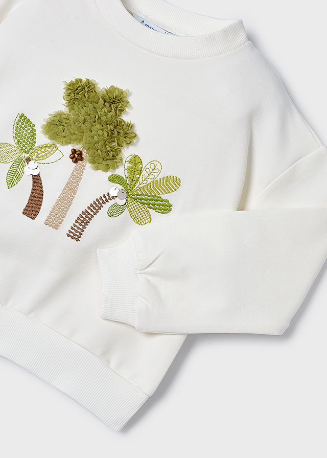 detail Girls' embroidered sweatshirt