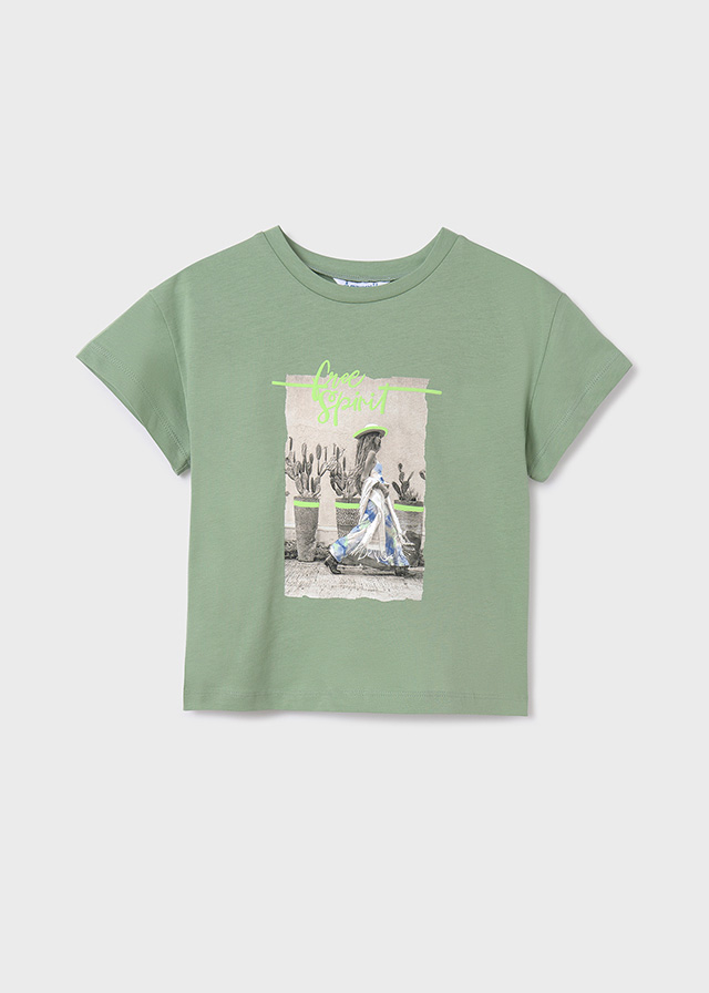 detail Girls' cut out back T-shirt