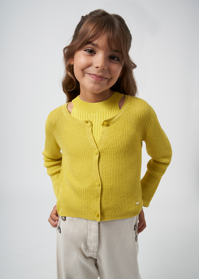 detail Girls' tricot cardigan EcoVero viscose