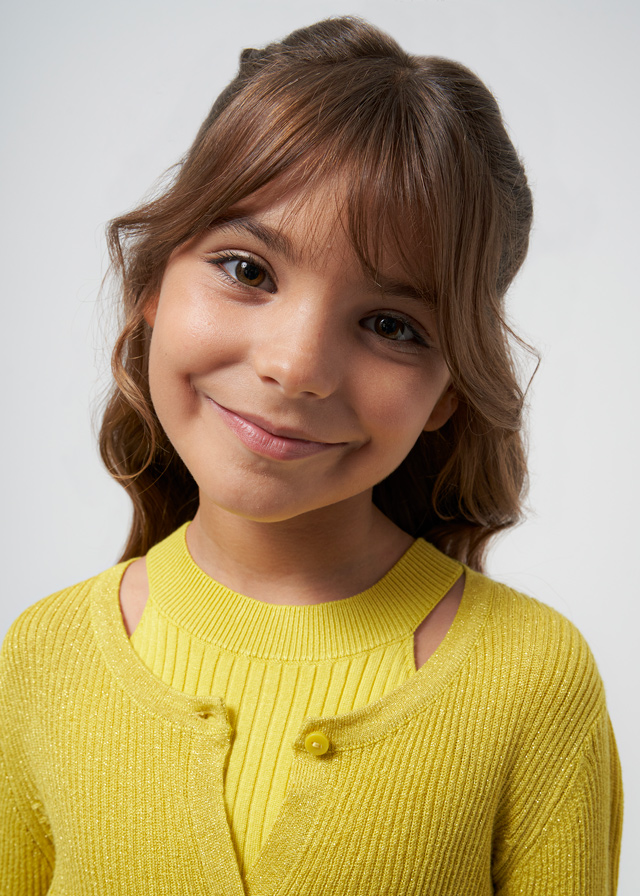detail Girls' tricot cardigan EcoVero viscose