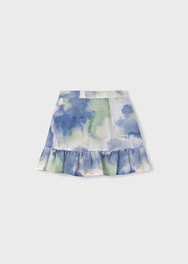 detail Girls' gathered print skirt