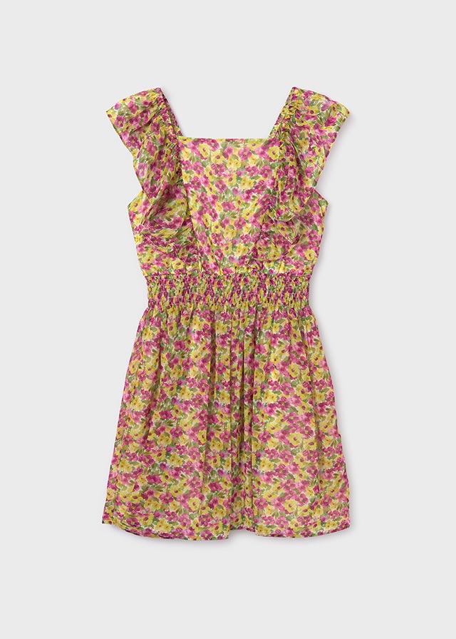 detail Girls' floral bambula dress