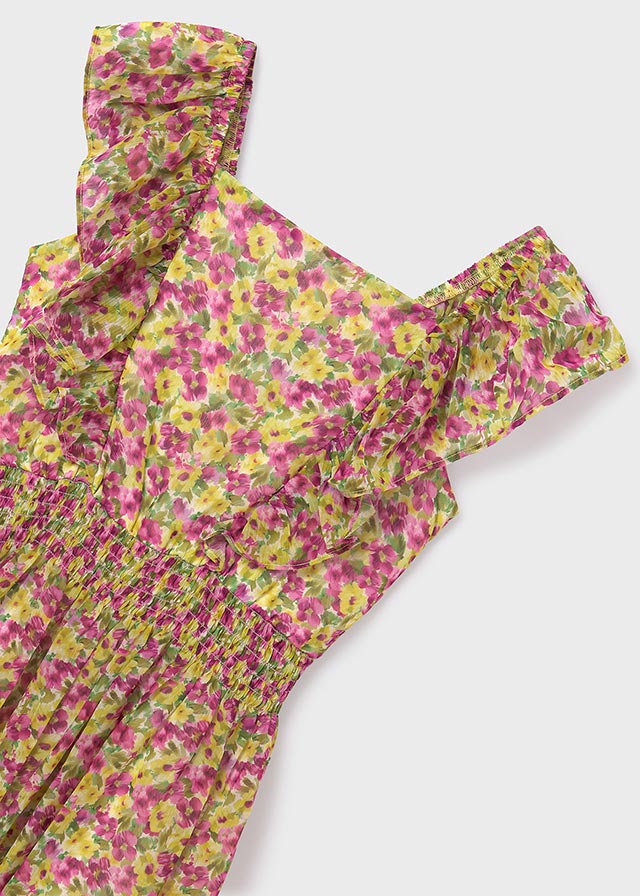 detail Girls' floral bambula dress
