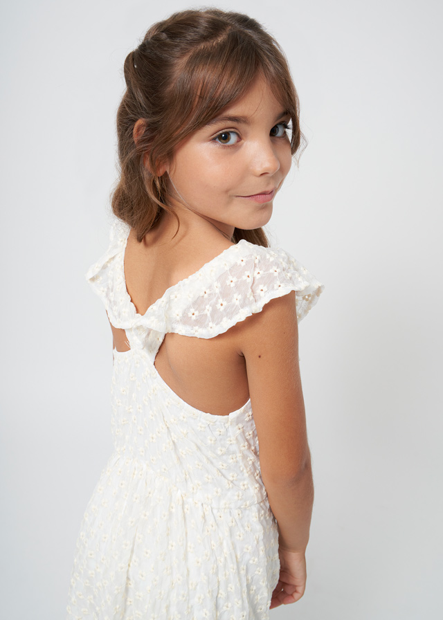 detail Girls' embroidered bambula dress