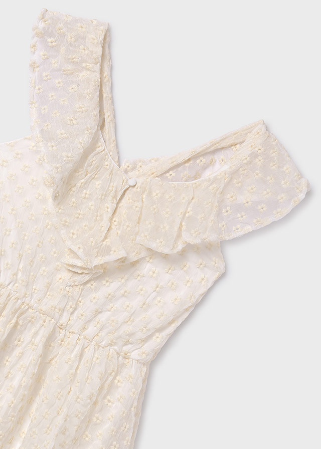 detail Girls' embroidered bambula dress